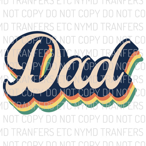 Dad Retro Ready To Press Sublimation Transfer