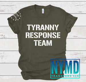 B-4 - *RTS*  Adult ~ Response Team ~ White Ink Screen Print Transfer - NYMD EXCLUSIVE