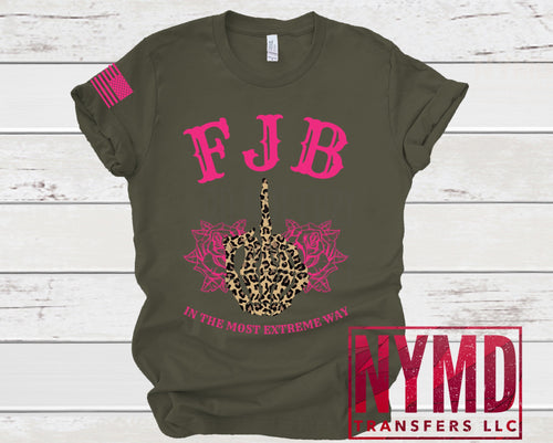 Y-13 -  *RTS* 9/16*  Adult ~  FJB Leopard Hot Pink ~ HIGH HEAT Full Color Screen Print Transfer - NYMD EXCLUSIVE