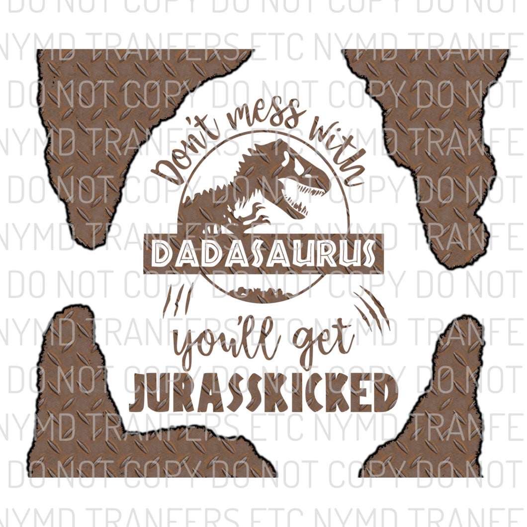 Dadasaurus Ready To Press Tumbler Sublimation Transfer